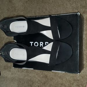 Black T-Strap Mini Wedge Sandal.  Amazing look but a little too big. My loss!